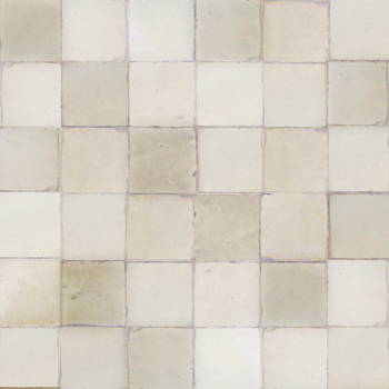 Mosaic House Moroccan tile Rceef 1 Max Variation White  solid zellige, mosaic, zellij, field, pattern, glaze, simple, classic, grid, squares 